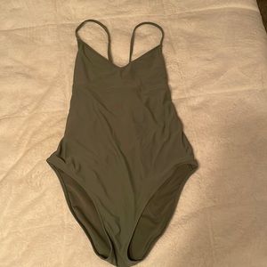 Olive green swimsuit
